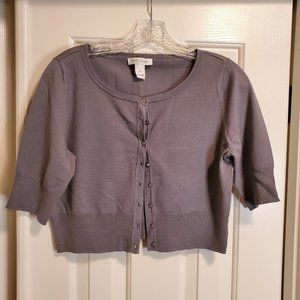 White House Black Market Short Sleeve Crop Sweater